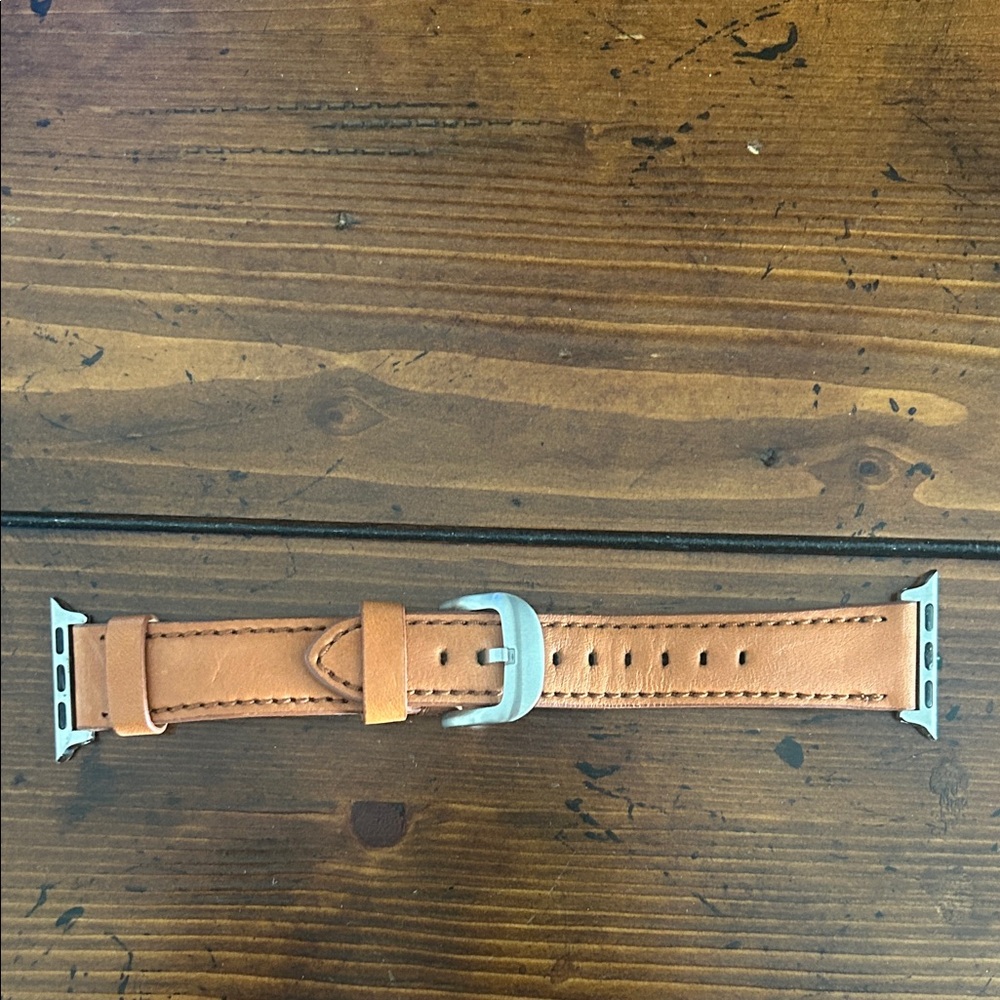 Shinola Light Brown Leather Apple Watch Strap